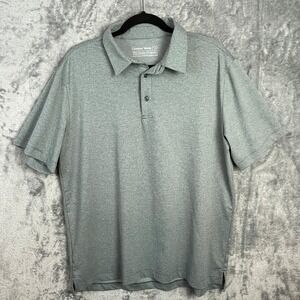 Outdoor Voice Polo Shirt Mens Large Gray Performance Golf Athletic Pickleball